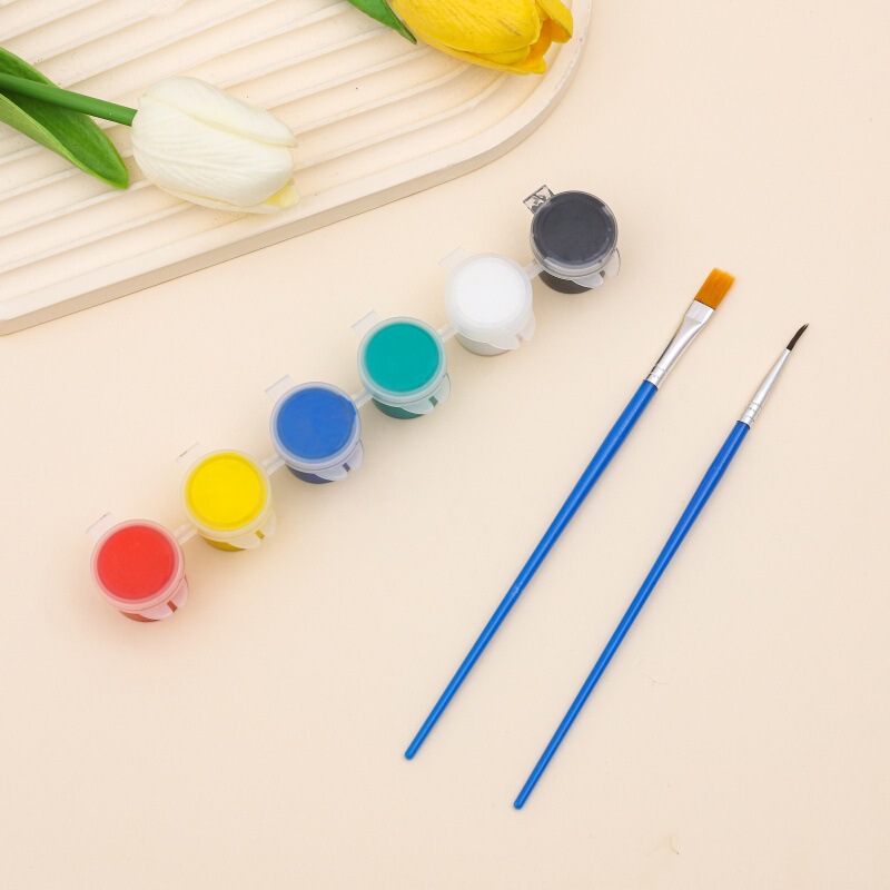 メーカーは子供用アクリルペイント12色6結合学生アート絵画着色石膏人形ペイントストリップを供給しています|undefined