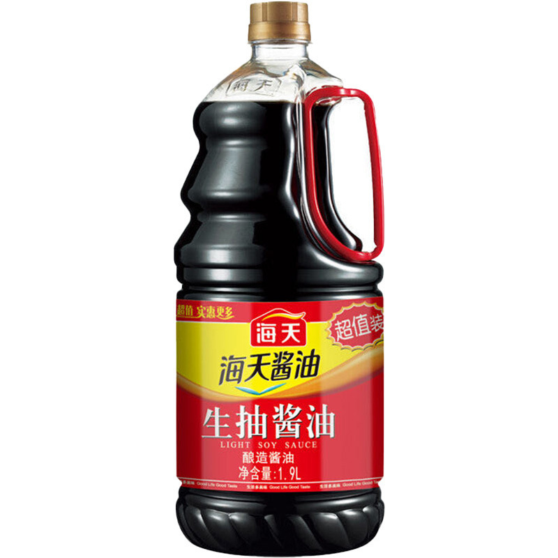 海天酱油1.9L生抽大桶装酱油厨房蒸鱼豉油炒菜酱汁凉拌汁调料|undefined