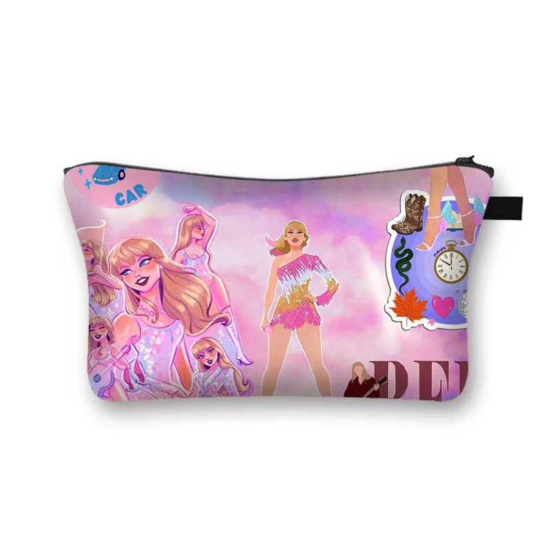 Amazon estilo caliente Taylor Swift bolsa de cosméticos bolsa de almacenamiento de gran capacidad bolsa de mano de moda con estampado femenino de moho