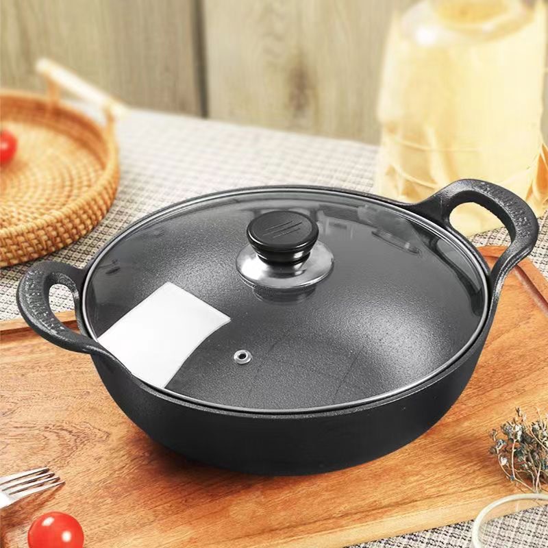 Stew Household Non-Coated Non-Stick Old-Fashioned Cast Iron Thickened Soup Manufacturer Japanese-Style Cookware Yuanbao_voghion.com
