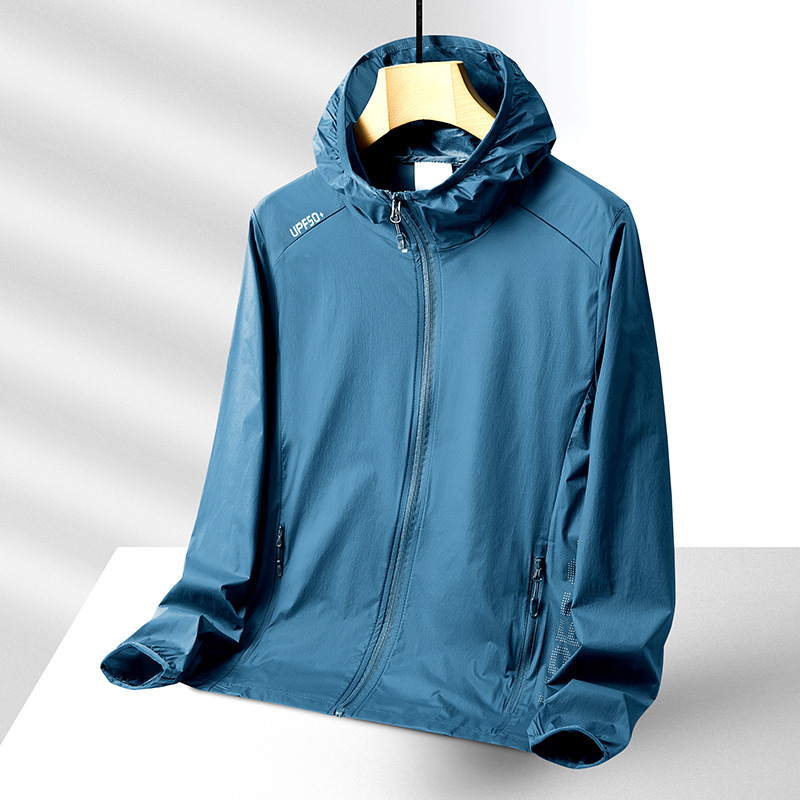 Nueva ropa de protección solar de hielo para hombres UPF + ligera y transpirable pareja al aire libre ropa de protección solar puede imprimir LOGO