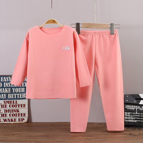 Children's thermal underwear set, German velvet, big children's autumn clothes, teenagers' thickened boys' and girls' home clothes and children's clothing
