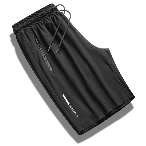 Men's Summer Thin Loose Large Size Elastic Casual Sports Short Pants Breathable Quick Dry Five-Finger Pants