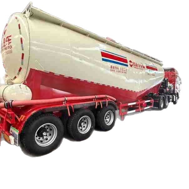 Cross-Border Lightweight Bulk Cement Tank Truck 55 Cubic Ash Powder Tank Semi-Trailer Transport Vehicle for Large-Scale Use