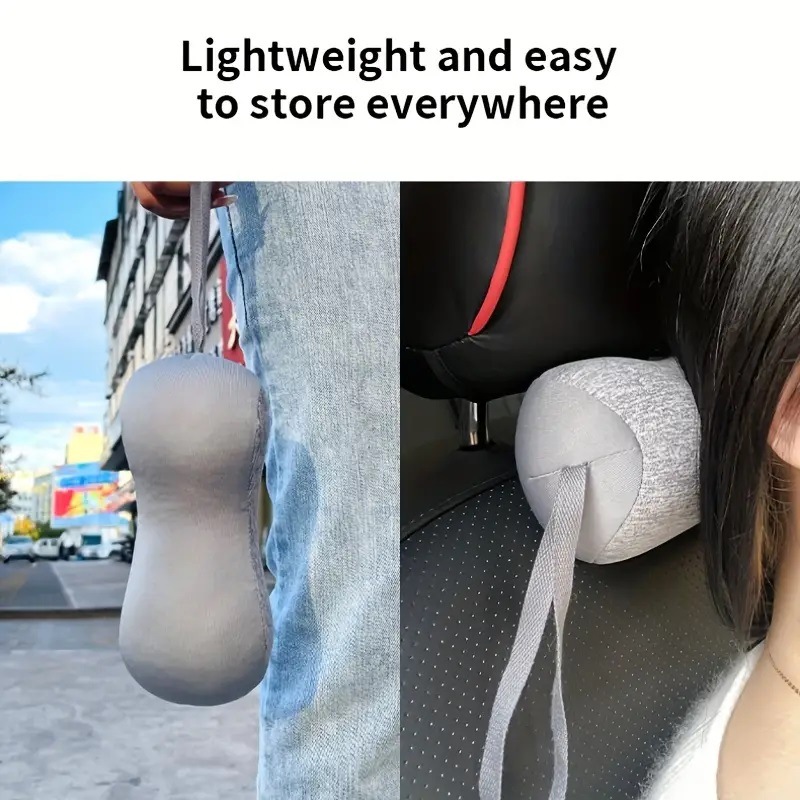 Mini cuscino da viaggio portatile per il collo, facile da riporre, ideale per dormire e fare un pisolino._voghion.com