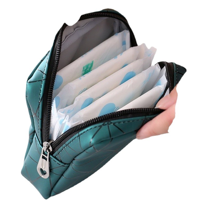 Bolsa de almacenamiento de servilletas sanitarias portátiles bolsa de toalla de tía mensual femenina bolsa de servilleta sanitaria portátil monedero de lápiz labial en stock
