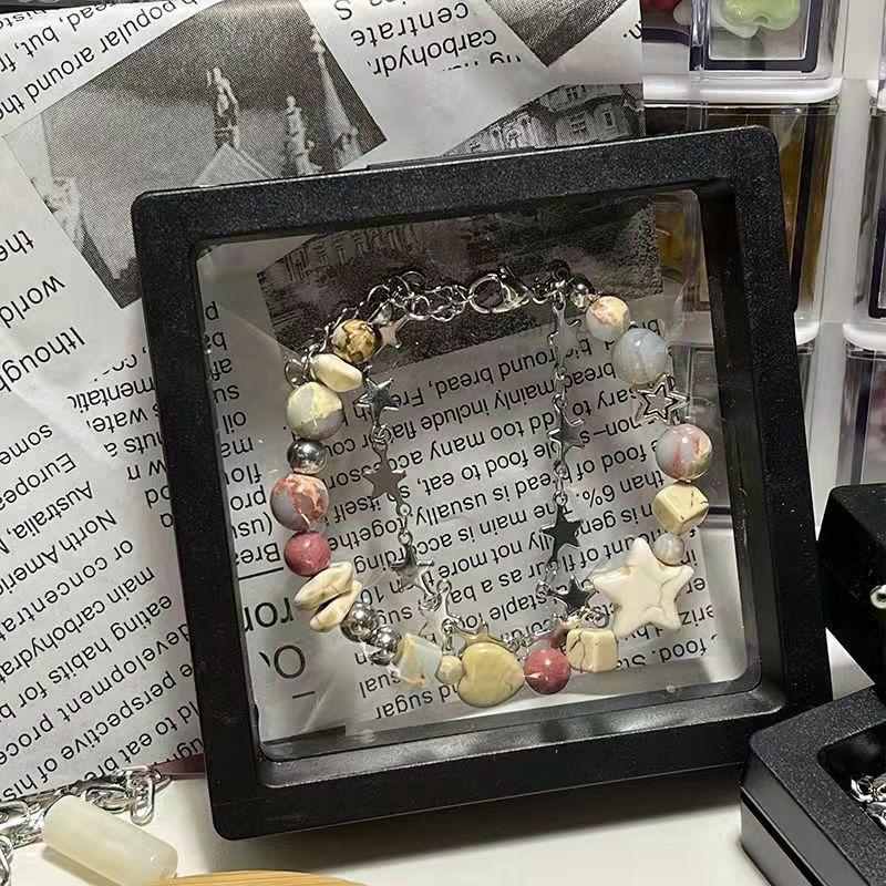 Serie de dopamina simple ins de moda ligera lujosa pulsera de cuentas para mujeres de verano nicho de diseño de la misma amiga