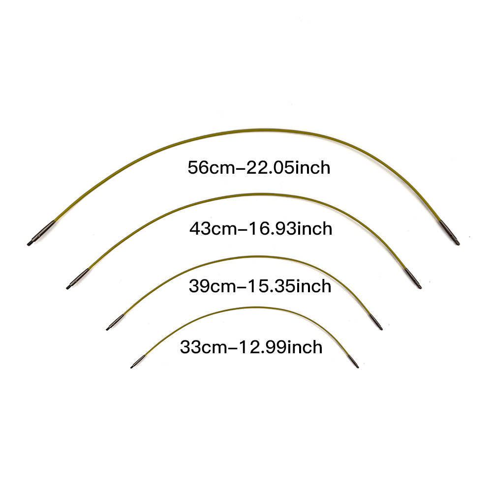 Aguja de suéter transfronteriza, cabeza de aluminio, color de policarbon, cuerda desmontable, aguja en forma de anillo, juego de 11 paquetes, tarjeta de 13CM, paquete de PU