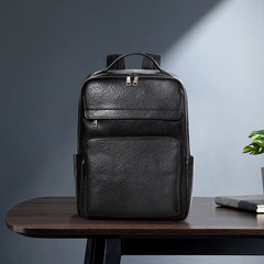 日焼けした牛革の新しいランドセル男性ビジネスシンプルなコンピュータバックパックのトップ層牛革カジュアル男性バッグメーカー直販