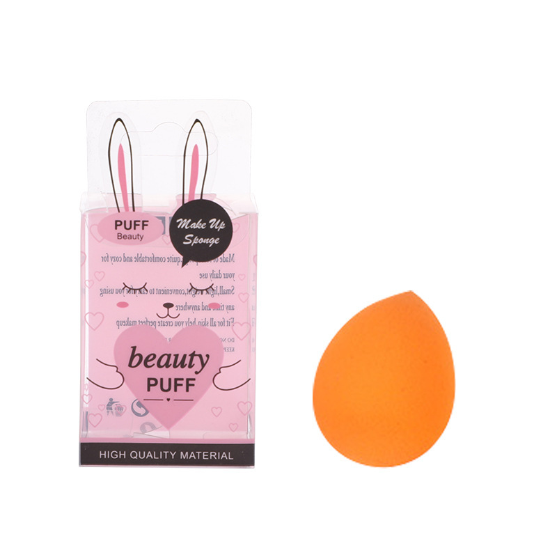 Huevo de belleza hidrofílico sin látex, empaquetado individualmente, polvo húmedo y seco que no comida, esponja de maquillaje, configuración de maquillaje al por mayor