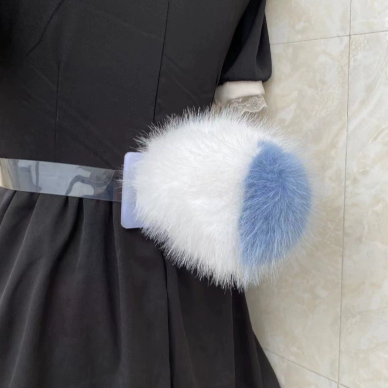 Hand-painted electric rabbit tail movable lamb tail 2D comic exhibition stage performance props tail