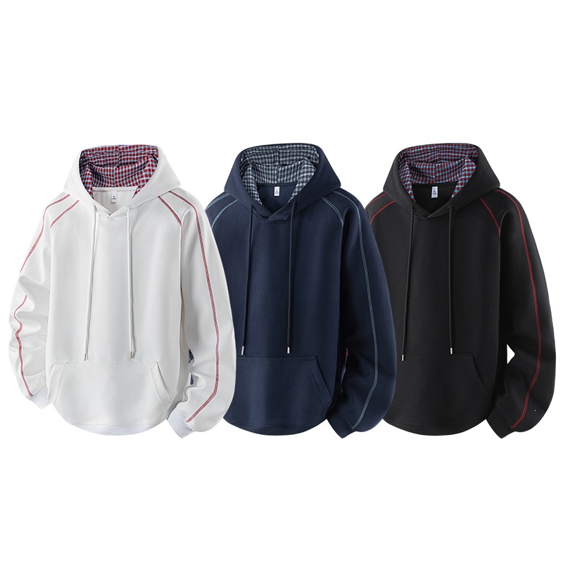 Men's drop-shoulder sweatshirt, spring/autumn 2026 new collection, heavyweight hooded jacket, trendy loose-fit casual pullover