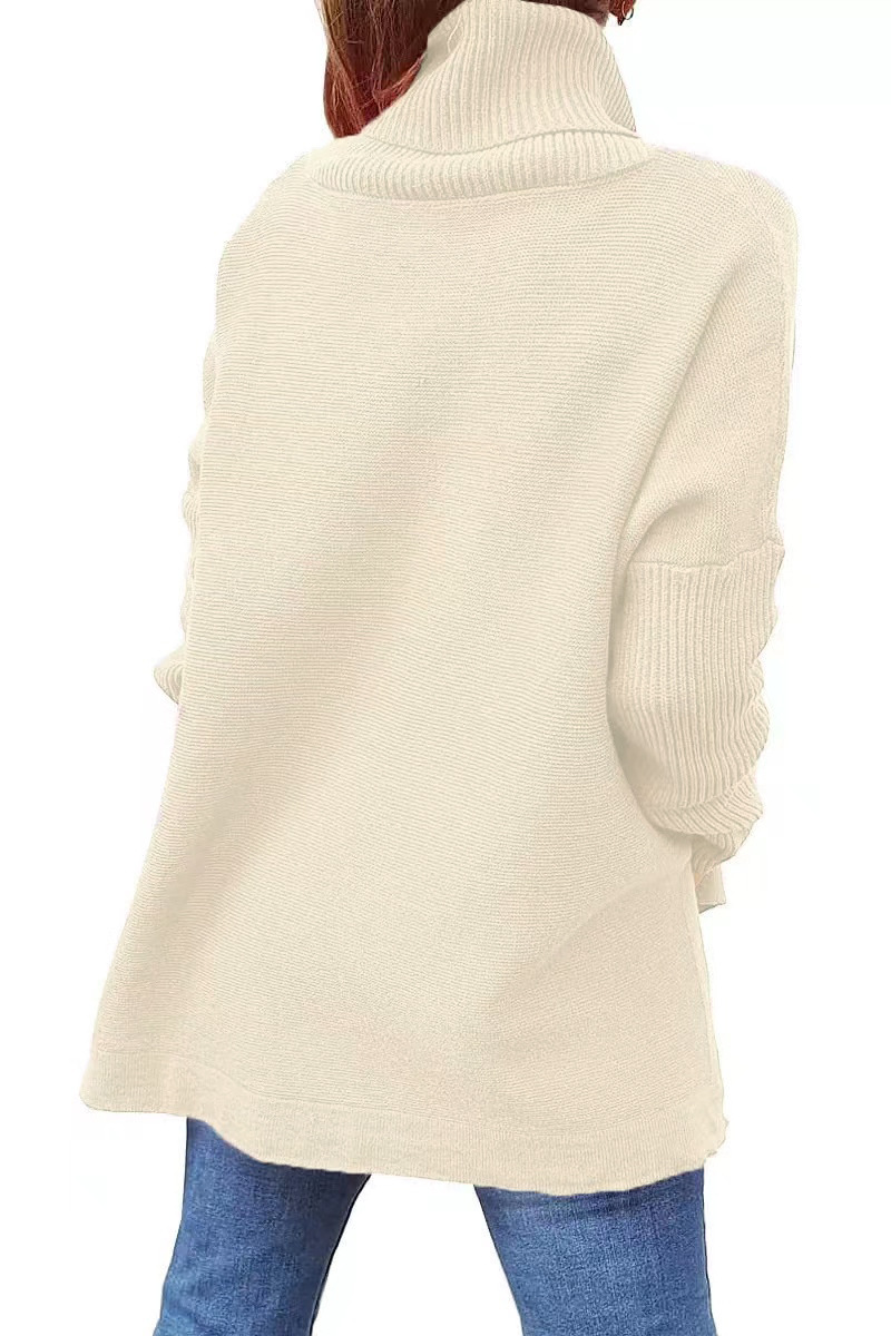 651g Weight Long Sleeve Sleeve Length Pullovers Placket Type Batwing Sleeve Sleeve Type Polyacrylonitrile Fiber Fabric Type Long Top Length Sweater Tops Type Daily Occasion Turtleneck Neckline Warm Function Slim Fit Type Solid Color Pattern Winter, Autumn Season Women'S Gender Patchwork Design Fashion Style Wholesale Women'S Fashion Solid Color Long Sleeve Patchwork Sweaters & Cardigans 6