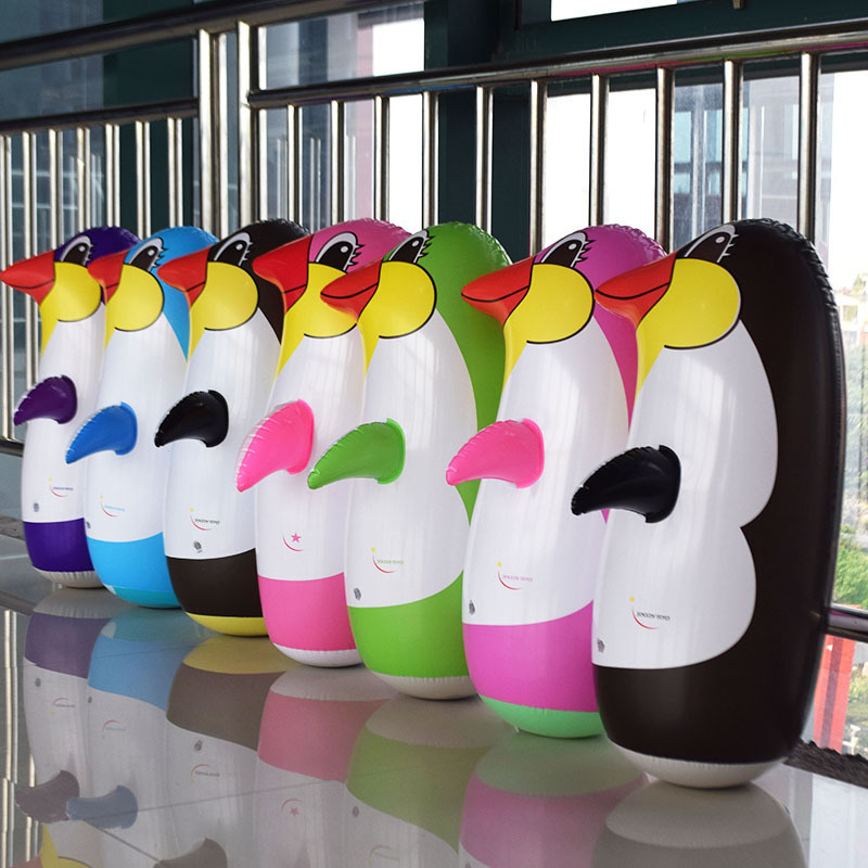 帮手主图-厂家直销充气企鹅不倒翁 儿童PVC充气小企鹅 充气