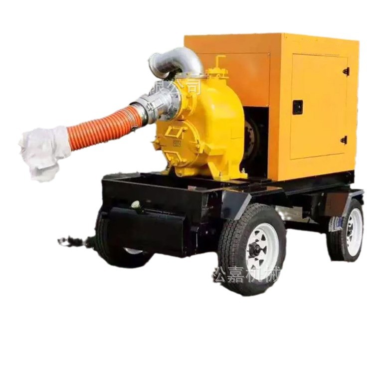 Camión bomba móvil de descarga de aguas residuales autoascinto antiinundación y drenaje de inundaciones de gran caudal camión bomba autoascinto tipo arrastrador de suelo antiinundación móvil