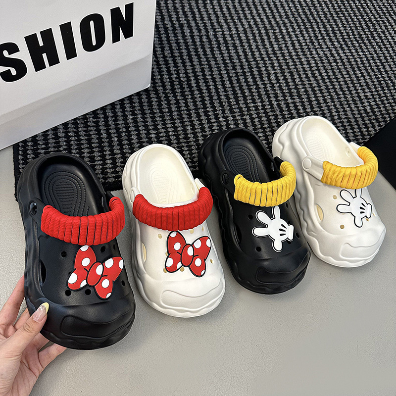 Super Popular Cute Mickey Hole Shoes for Women, 2025 Summer New Style, Outdoor Non-Slip Thick-Soled Closed-Toe Sandals for Women Super Popular Cute Mickey Hole Shoes for Women, 2025 Summer New Style, Outdoor Non-Slip Thick-Soled Closed-Toe Sandals for Women