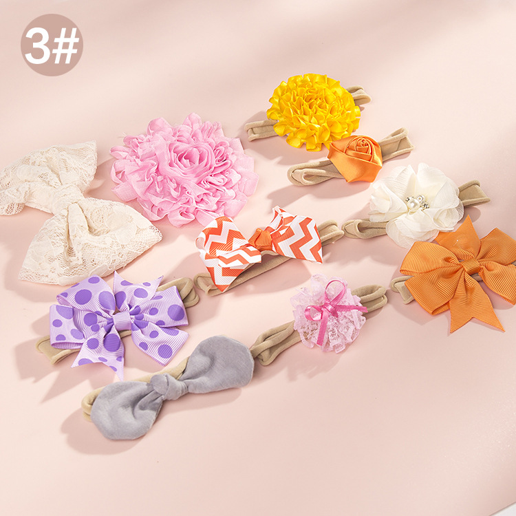 Children's Nylon Bow Headband Set display picture 31