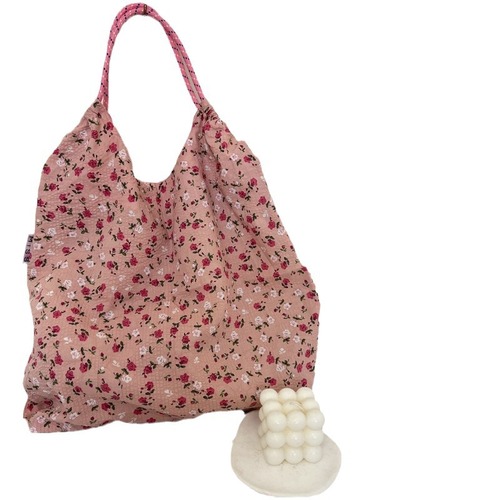 New Fashion Casual Large Capacity Women's Handbag with Small Flowers Spring and Summer Style Handbag from Dongdaemun, Korea