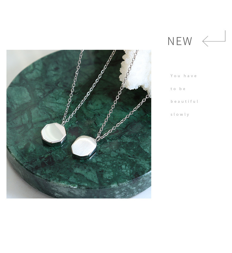 Fashion Geometric Titanium Steel Plating Pendant Necklace_colorza_6