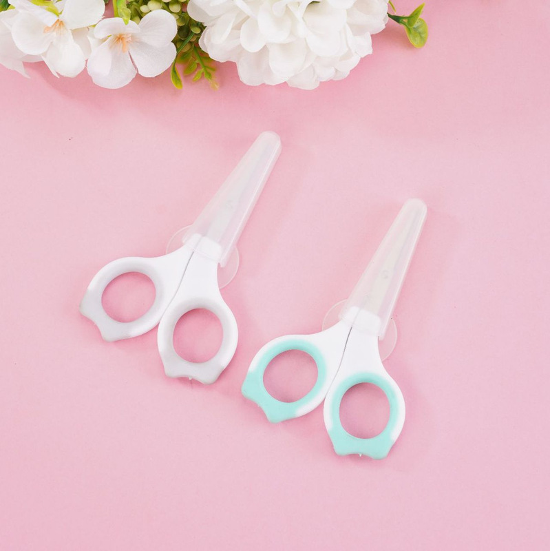 Manufacturer's Ready-Stock Baby Round-Head Safety Anti-Scratch Nail Scissors with Protective Cover Baby Care Scissors Manufacturer's Ready-Stock Baby Round-Head Safety Anti-Scratch Nail Scissors with Protective Cover Baby Care Scissors