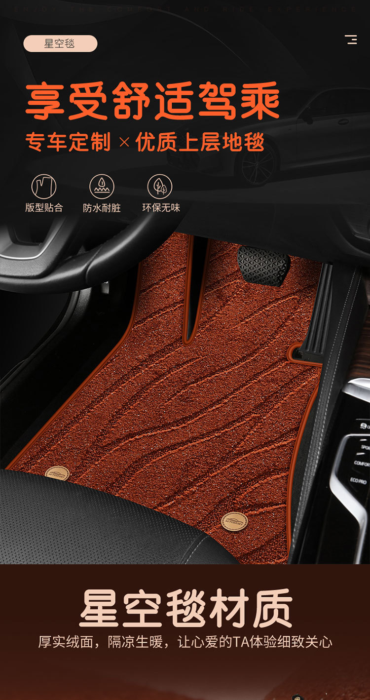 Audi A6L/A4L/Q5L/A3/A5/Q3/Q7/Q2L three-compartment fully enclosed TPE car carpet floor mat