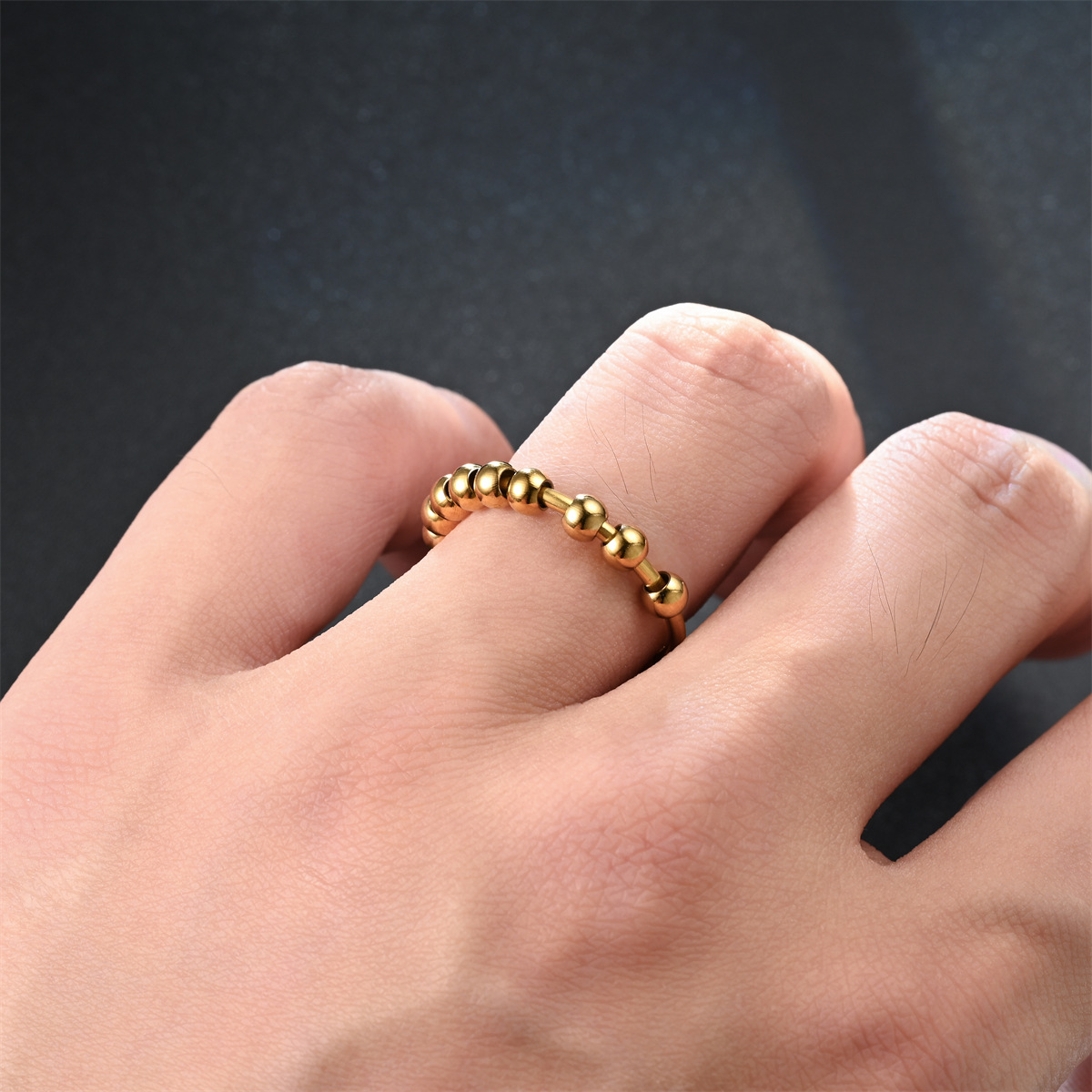 11g Weight Anxiety Ring Classification 11, 6 Ring Size Daily, Festival Occasion Stainless Steel Material Geometric Pattern Unisex Gender Plating Design Fashion Style Fashion Geometric Stainless Steel Rings Plating Stainless Steel Rings 10