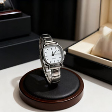 俄罗斯热销款不锈钢弹力带复古方形巧可DIY意大利不锈钢方块钢表