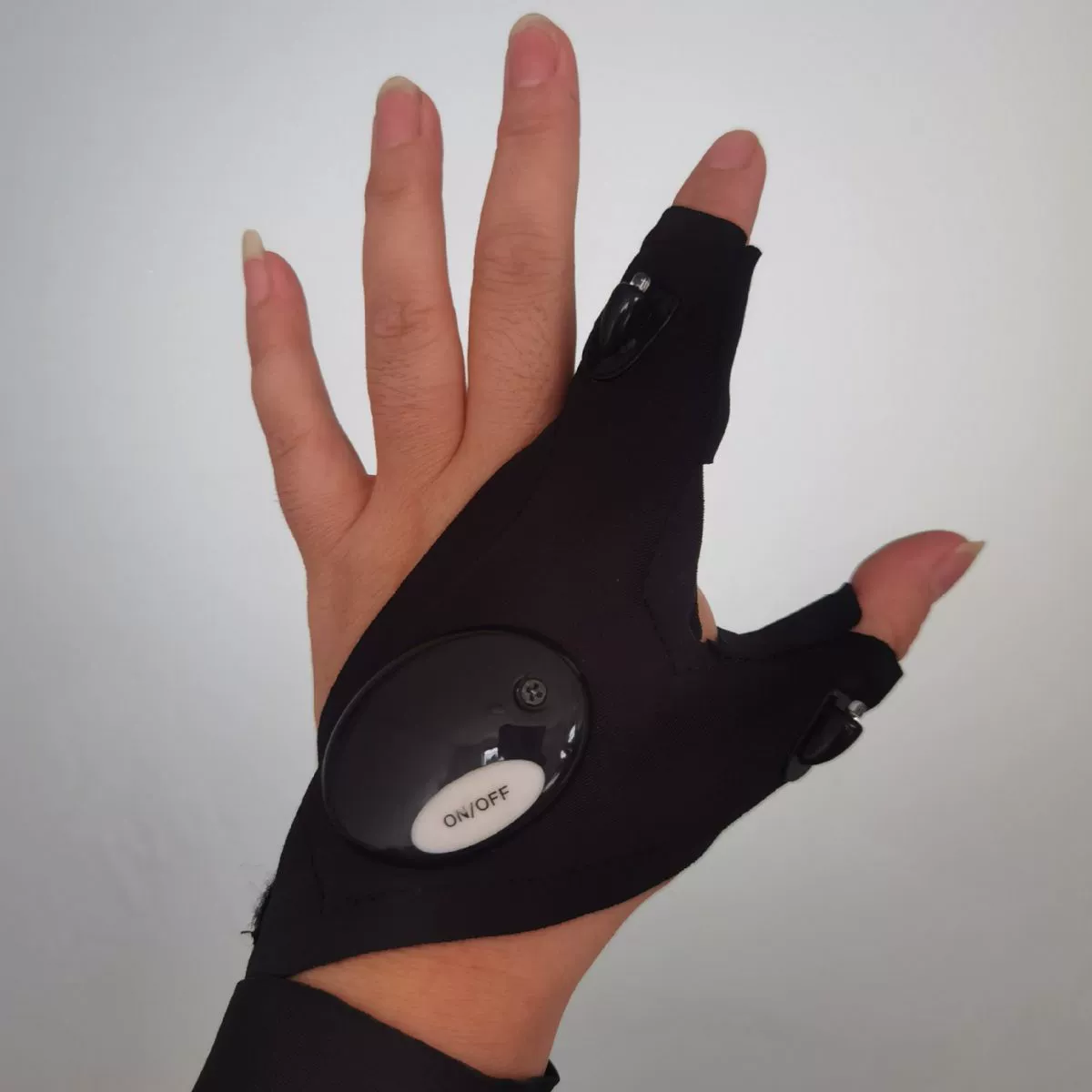 Светодиодный фонарик светящийся рыболовные перчатки дышащий наружное освещение светящийся перчатка палец лампа перчатка собственного производства из