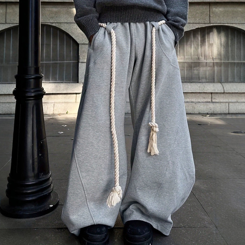 AliExpress 2026 Summer American Style Men's Simple Commuting Long Pants Quick-Dry Versatile Sports Drawstring Jogger Casual Pants