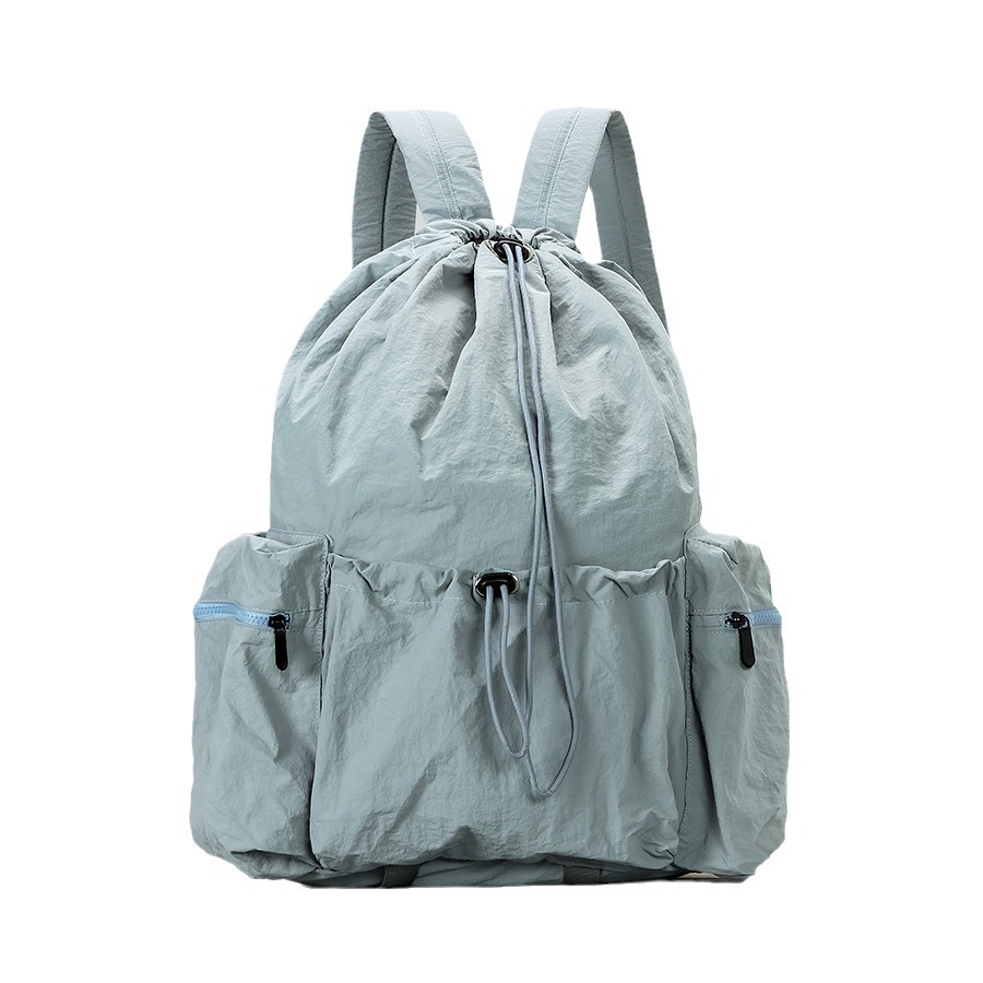 Backpack, Drawstring School Bag Large Capacity Drawstring Student Leisure Backpack Women's Lightweight Travel Nylon Backpack. Very Light And Practical_voghion.com