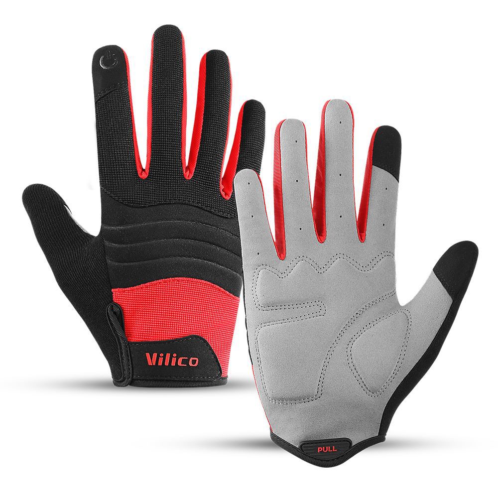Guantes VILICO para ciclismo de montaña, deportes al aire libre, antideslizantes, resistentes al desgaste, amortiguadores, con pantalla táctil completa, venta al por mayor