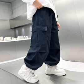 男童裤子春秋款批发新款秋季工装裤中大童儿童男孩秋装薄款长裤潮