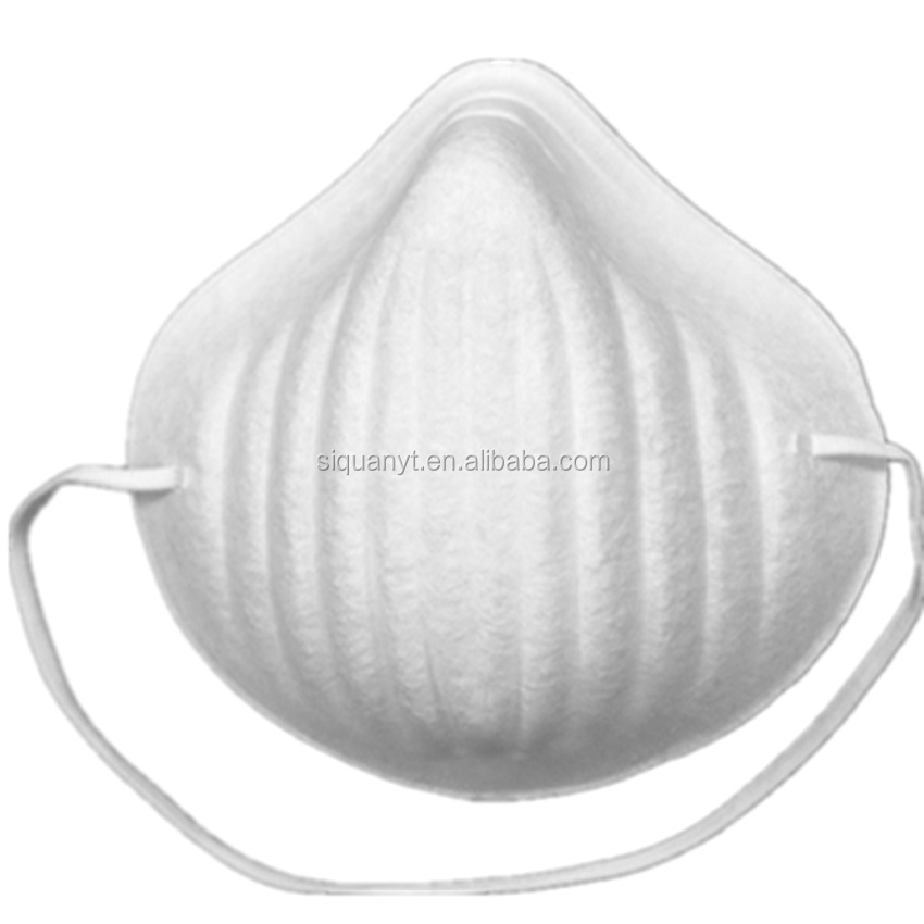 厂家直销【杯型口罩】企业标准100%涤纶工业单层防尘口罩