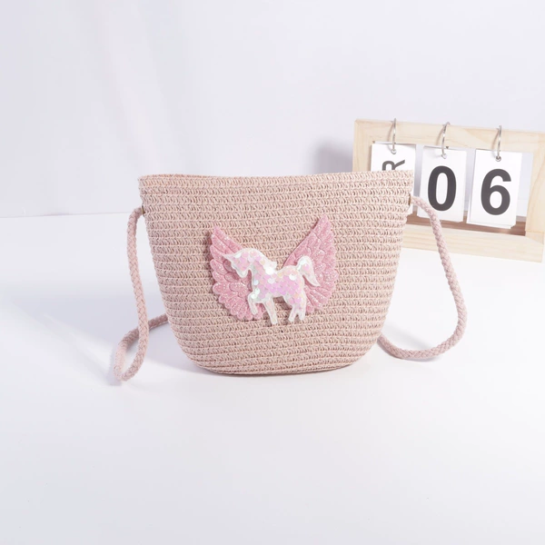 Pony, capacious beige bag