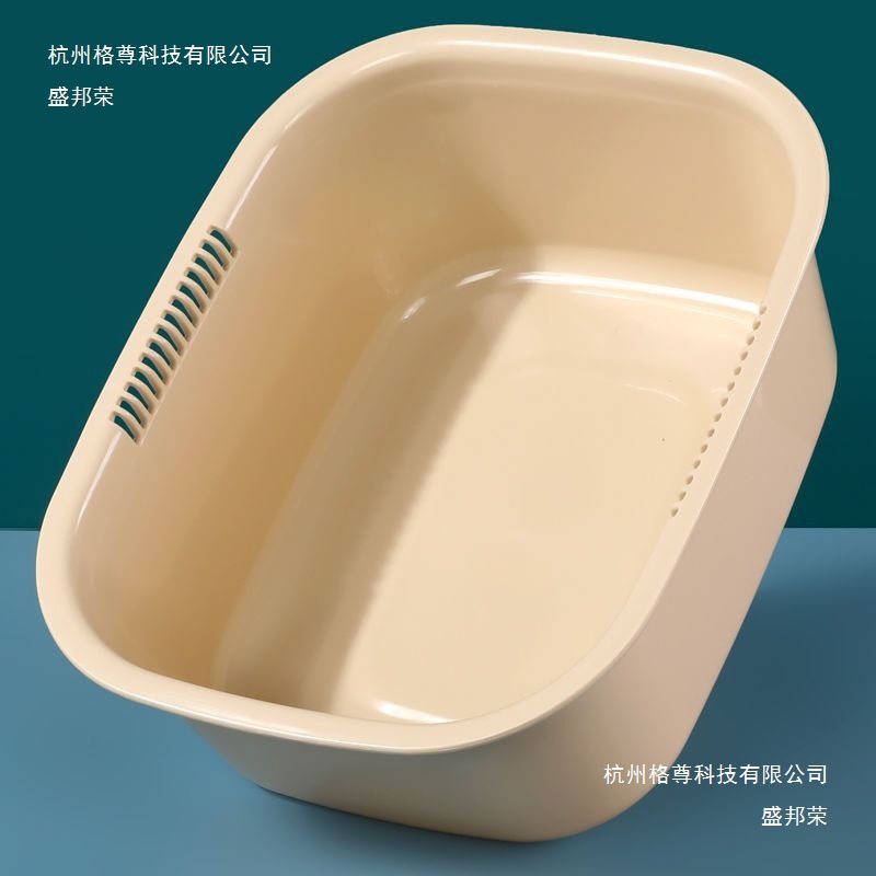 塑料长方形盆加厚洗菜洗碗厨房卫生间洗漱洗脸洗衣加深大号水槽盆