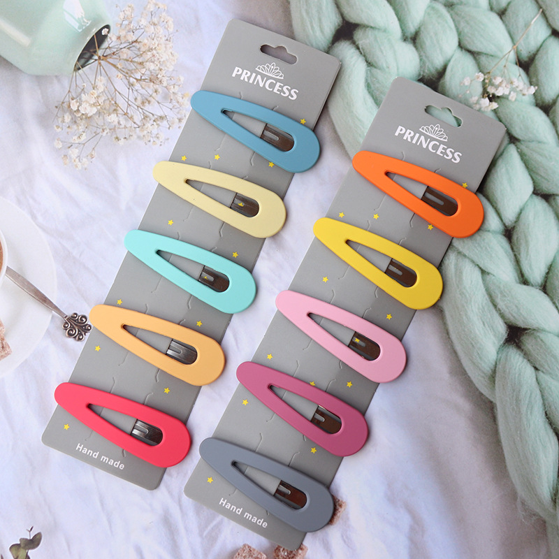 Hair Clip Hair Accessories Type Cute Solid Color Plastic Hair Clip 1 Set