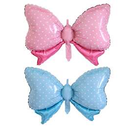 2023年新款 糖果蝴蝶结铝箔气球宝宝宴满月生 日派对铝膜气球批发