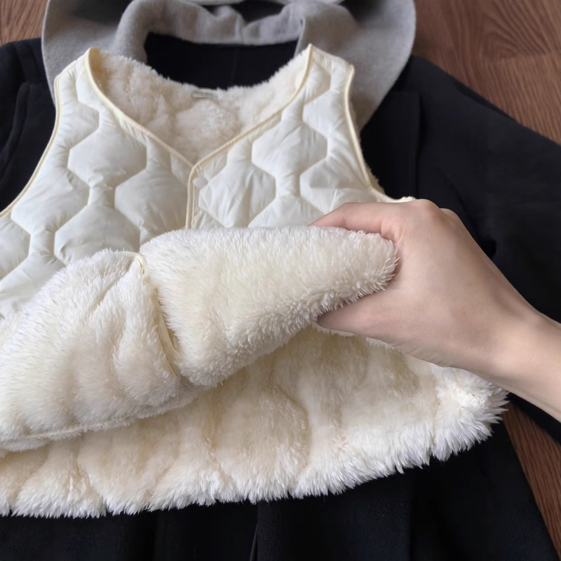 2025 Winter down Cotton Women's High-End Thickened Vest Short Warm Vest Thickened Dropshipping