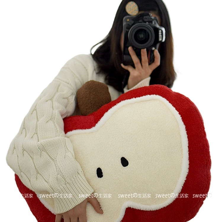 Apple, cute plush pillow at lunchtime, sofa for bed, Birthday gift