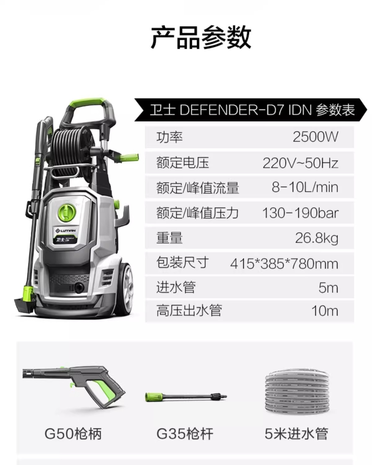 Lutian Garden Cleaning Machine Car Washer High Pressure Water Gun
