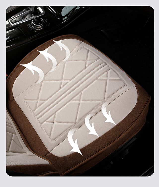 Cross-Border Car Seat Covers for Five Seats, Universal Full Surround, All-Season Cushion Covers, Linen Breathable Seat Covers, Seat Cushions
