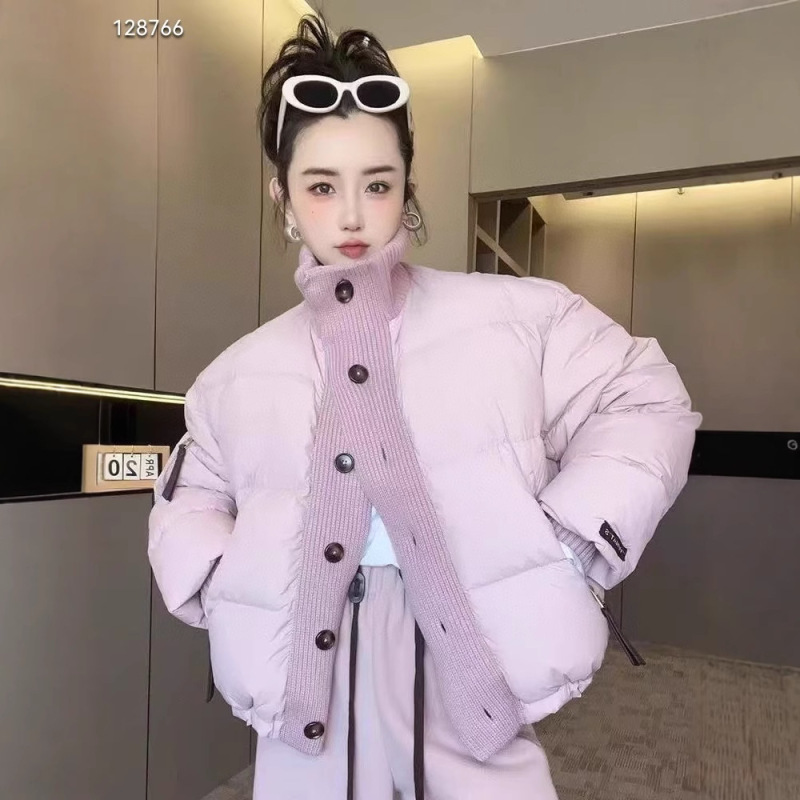 韓国系のファッションスタンドカラーは小さい子のパン服の婦人服をつなぎ合わせます。|undefined