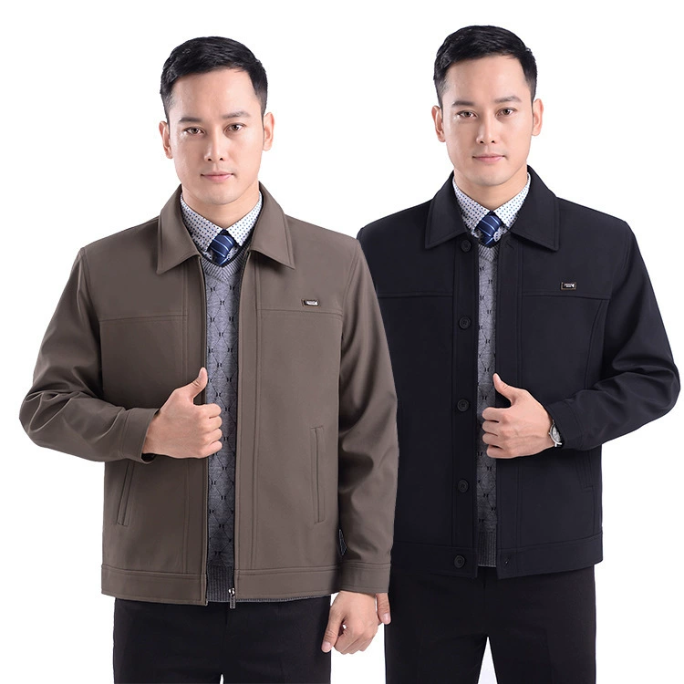 Весенне, осенне-зимняя мужская куртка среднего возраста, Повседневная тонкая куртка, Мужская куртка среднего и пожилого возраста, одежда для папы