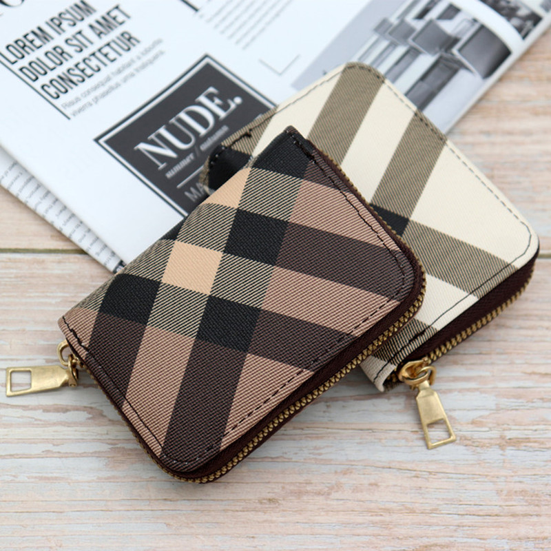Classic Fashion Striped Organ Card Holder Women's Large Capacity Multi-Card Slot Card Holder Card Holder Factory Spot Compact Coin Purse