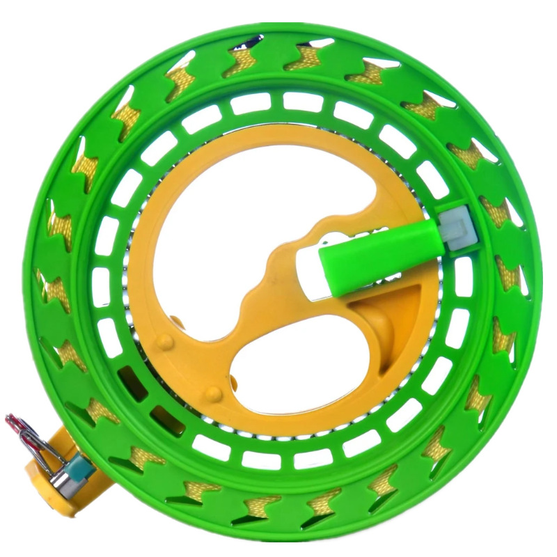 Carrete de cometa con línea al por mayor rueda azul de mano rodamiento de bolas de cristal rueda silenciosa fabricante de equipos de vuelo en stock