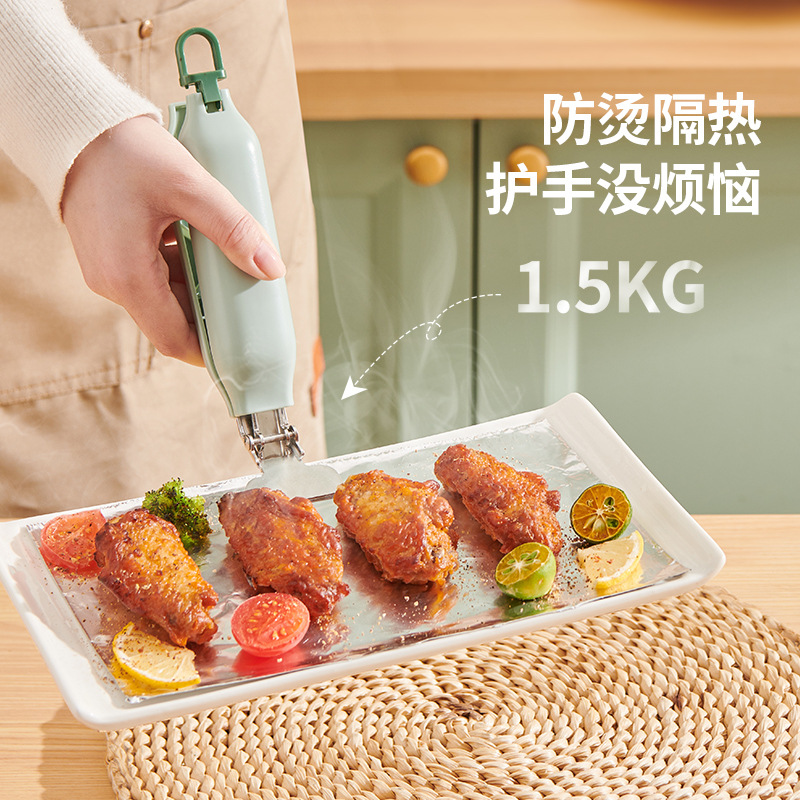 Clip de tazón clip anti-escaldado clip de artefacto de cocina vegetal al vapor antideslizante Placa de clip de mano que lleva Clip de tazón clip de placa