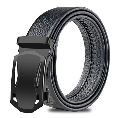 Men's belt, men's soft leather automatic buckle student belt, young and middle-aged casual business belt, trendy genuine leather, versatile