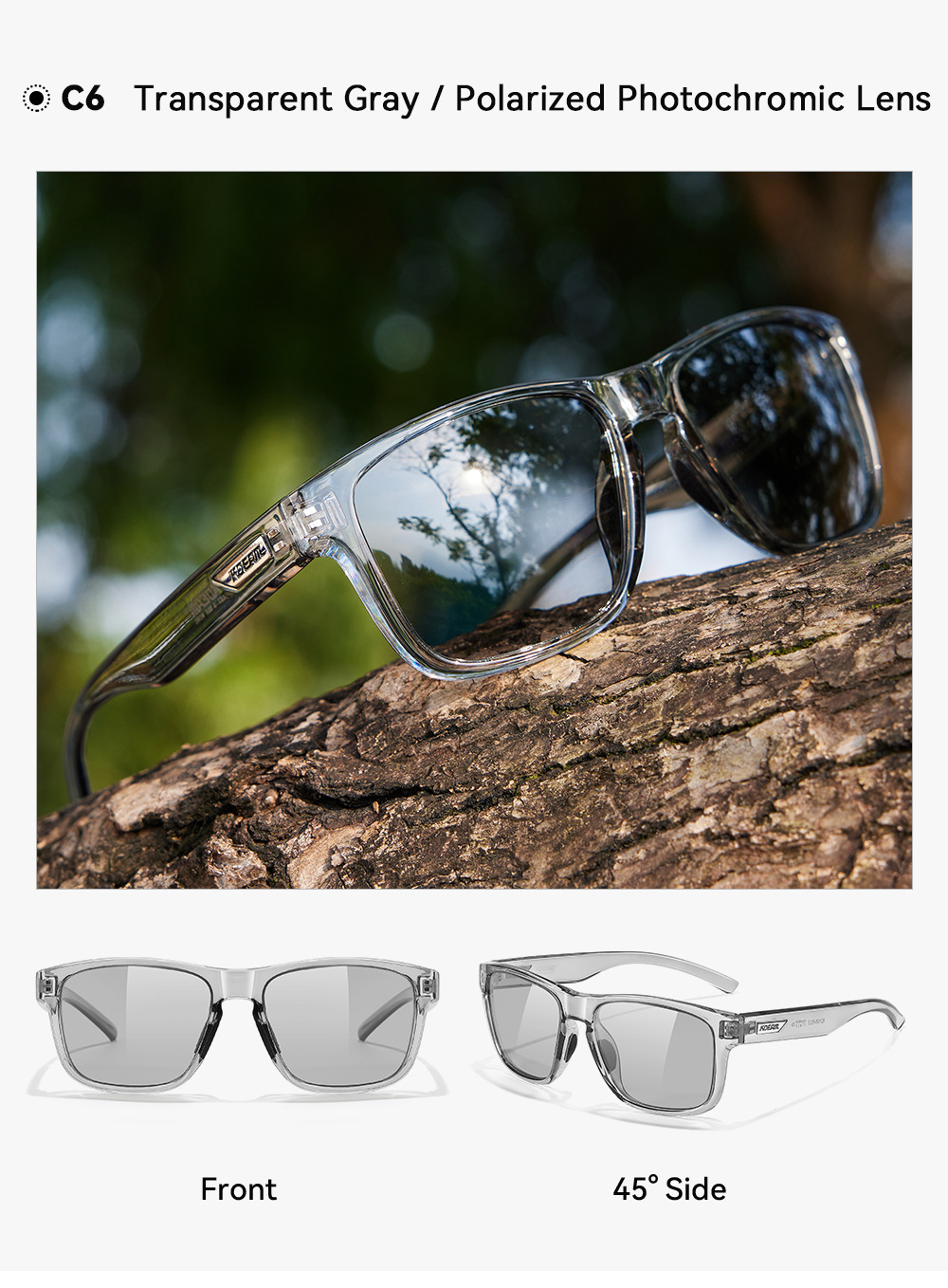 KDEAM Yeni Model Büyük Beden Polarize Güneş Gözlüğü Erkek Kadın Outdoor Spor Güneşlik Araba Sürüş Gözlüğü KD109-PLUS