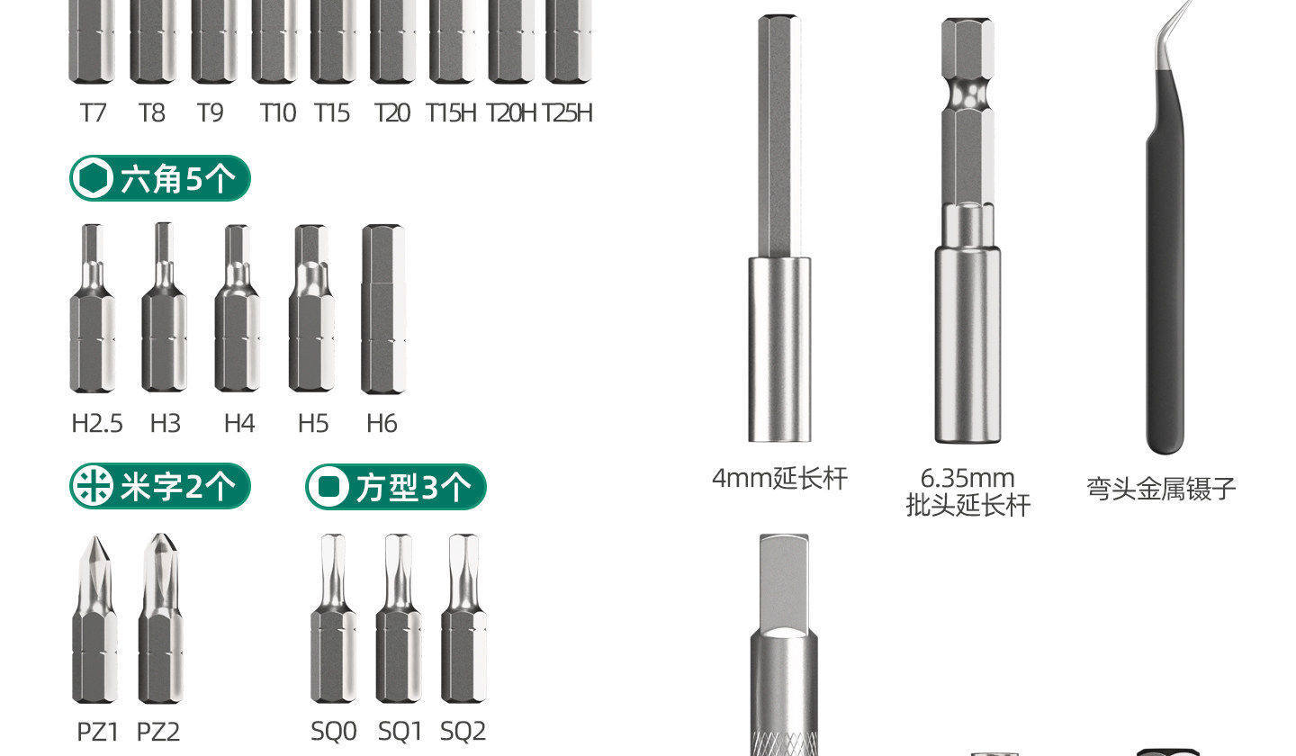 Green Forest [Moonlight Treasure Box] Ratchet Wrench Quick Dual-Use Mini Hex Key Three-In-One Socket Set