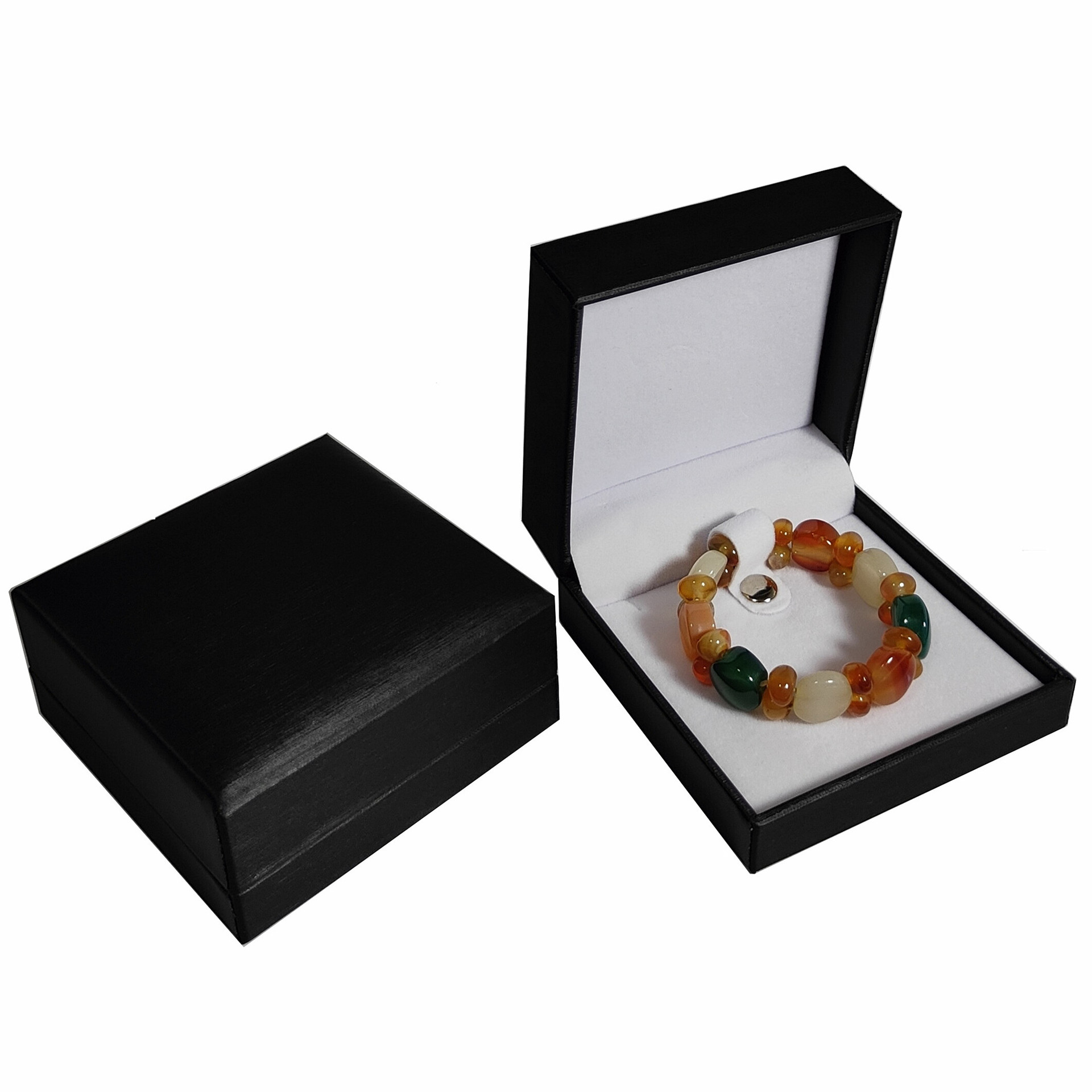 厂家生产批发拉丝纹PU皮饰品首饰盒手链盒手圈手串包装盒手镯盒子